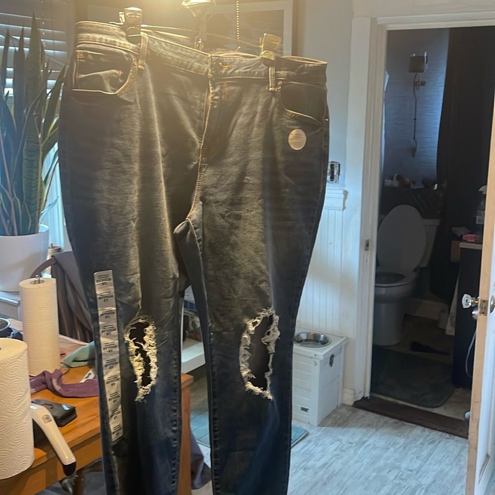 Old Navy ripped mid rise jeans